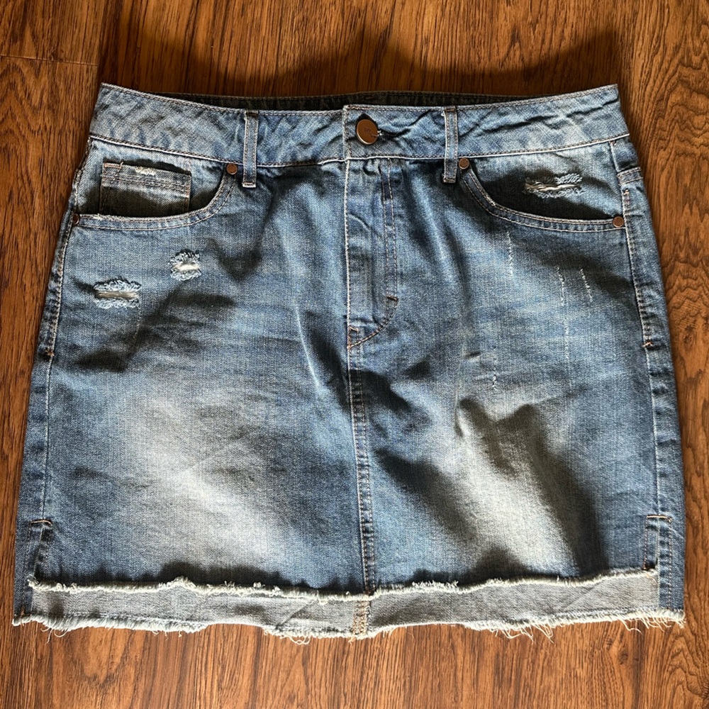 1822 Jean denim cutoff skirt 12